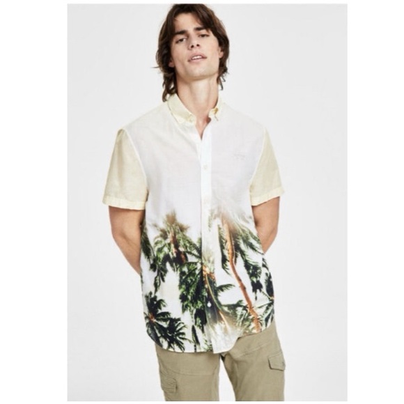 Guess Other - Guess Palm Trees Shortsleeved Button Down Shirt